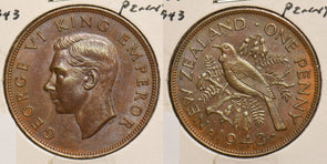 New Zealand 1943 Penny Bird animal P240041 combine shipping0