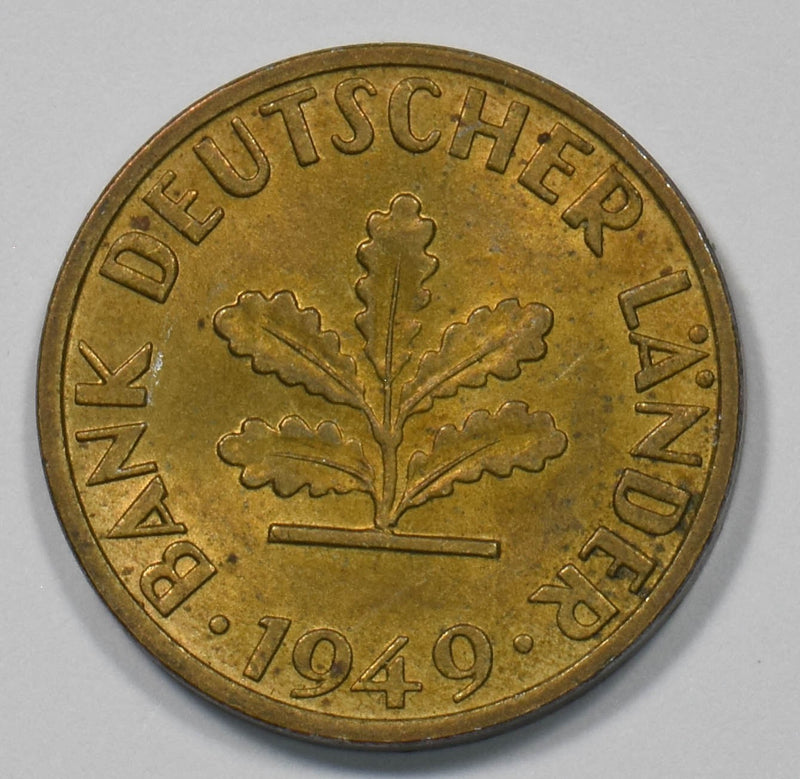German States 1949-D 5 Pfennig Oak Seedling P902823 combine shipping0
