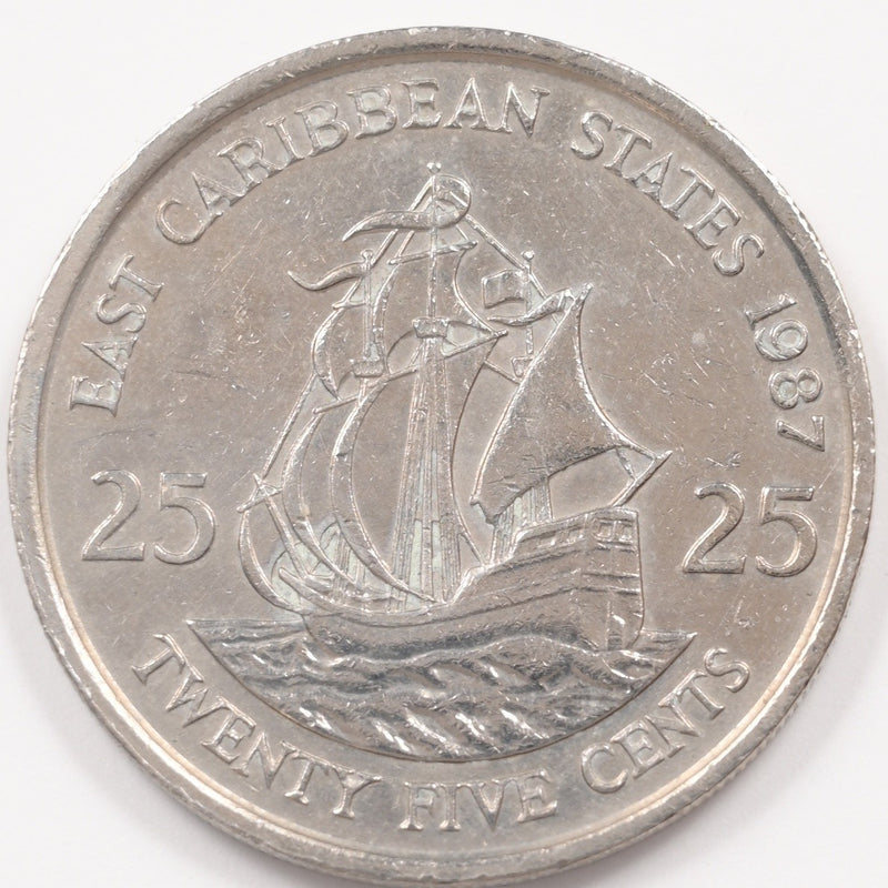 East Caribbean States 1987 Elizabeth II 25 Cents P9048120