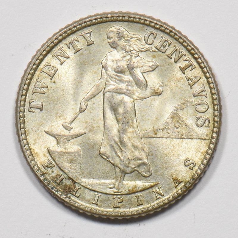 Philippines 1944-D Commonwealth 20 Centavos Silver P1510580