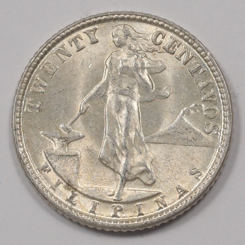 Philippines 1945-D Commonwealth 20 Centavos Silver P1514150