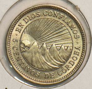 Nicaragua 1954 5 Centavos BU P290207 combine shipping2
