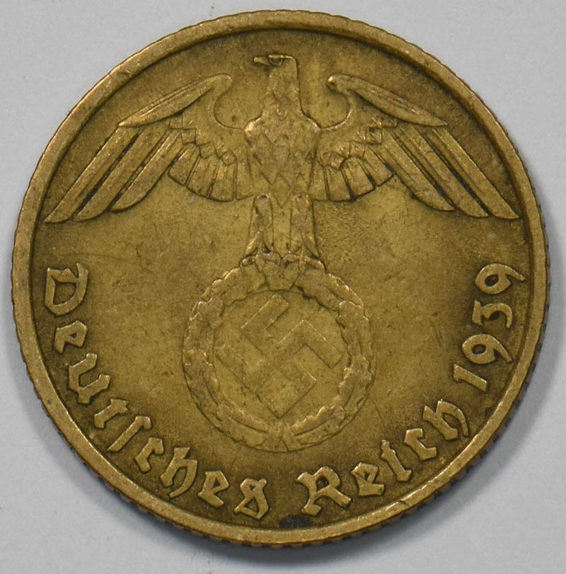 Germany 1939-F 5 Reichspfennig Swastik P902819 combine shipping0