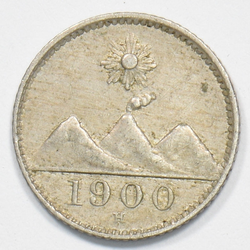 Guatemala 1900-H Republic 1/4 Real P1911570