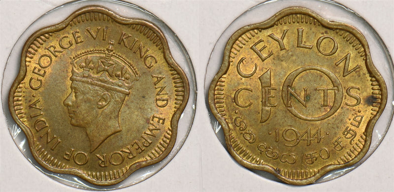 Ceylon 1944 10 Cents P290161 combine shipping0