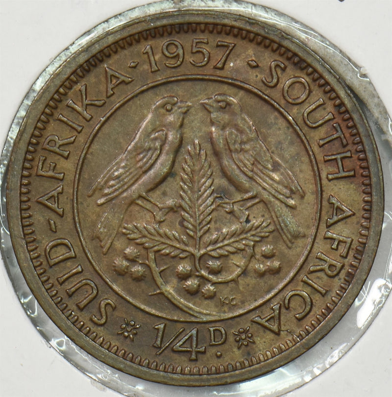 South Africa 1957 1/4 Penny P900365 combine shipping0