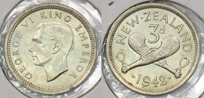 New Zealand 1942 3 Pence BU P290381 combine shipping0
