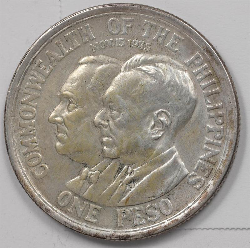 Philippines 1936-M Peso Silver Murphy-Quezon P490503 combine shipping0