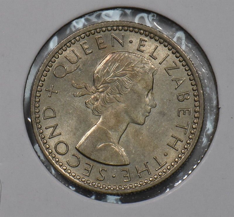 New Zealand 1956 6 Pence Queen Elizabeth II P150844 combine shipping0