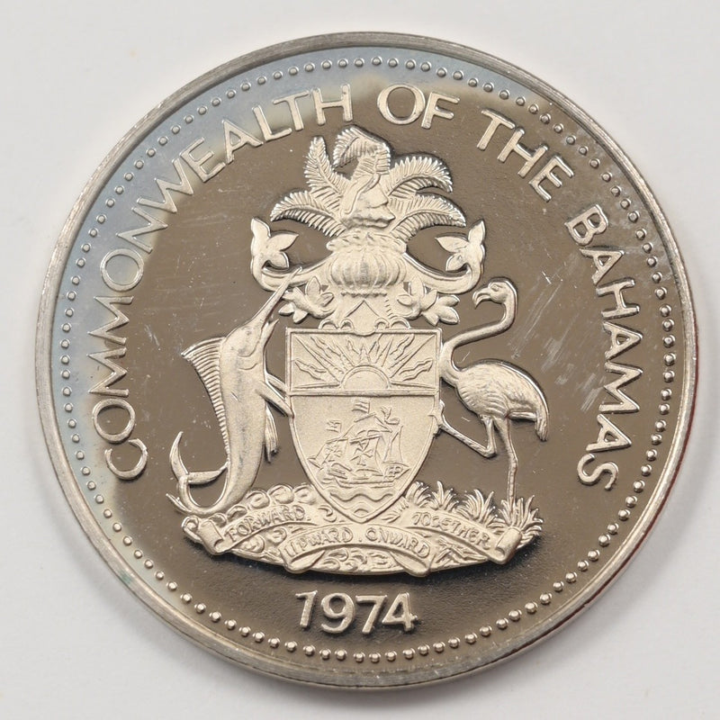 Bahamas 1974-FM Elizabeth II-Pineapple 5 Cents Proof P9040450