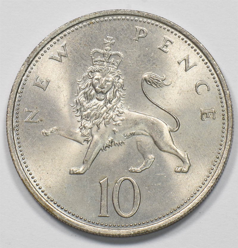 United Kingdom 1968 Queen Elizabeth II 10 New Pence P9029140