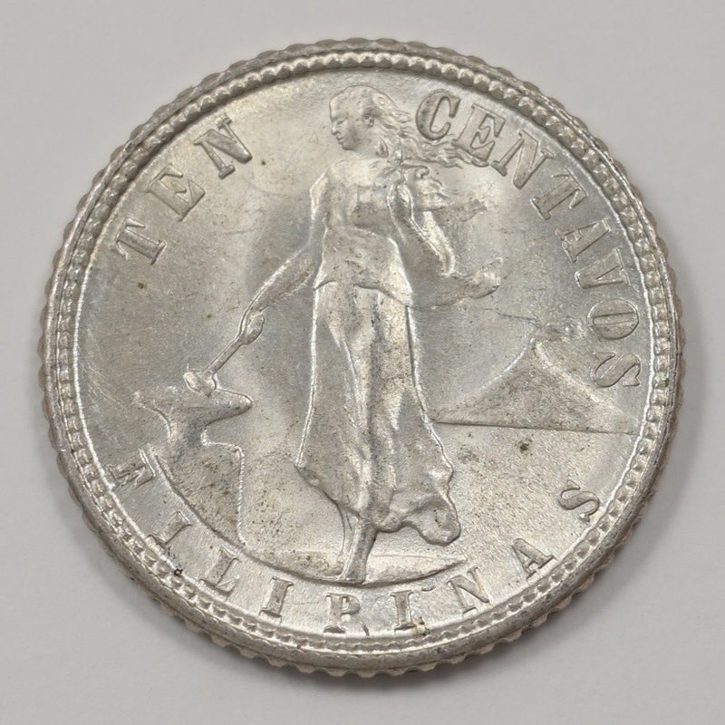 Philippines 1944-D Commonwealth 10 Centavos Silver P9041340