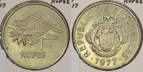 Seychelles 1977 Rupee Triton conch animal P190329 combine shipping0