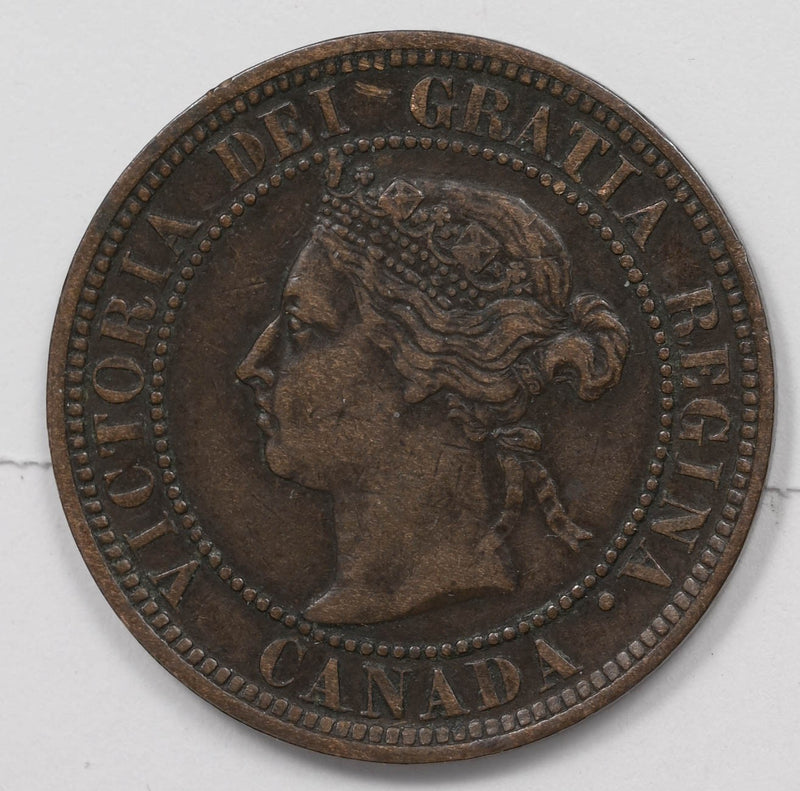 Canada 1887 Cent VF XF Bronze Victoria P490521 combine shipping0