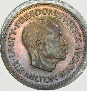 Sierra Leone 1964 1/2 Cent Fish animal toned P150181 combine shipping1