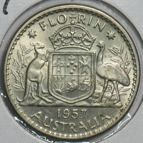 Australia 1957 Florin Kangaroo animal Emu P290074 combine shipping1