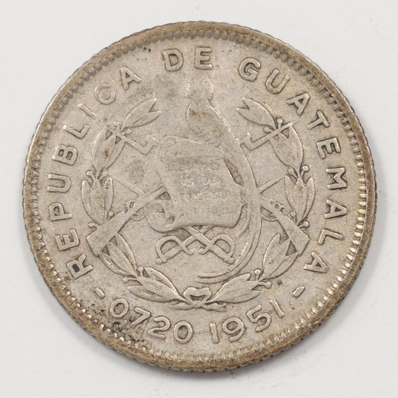Guatemala 1951 Republic 5 Centavos Silver P9041230