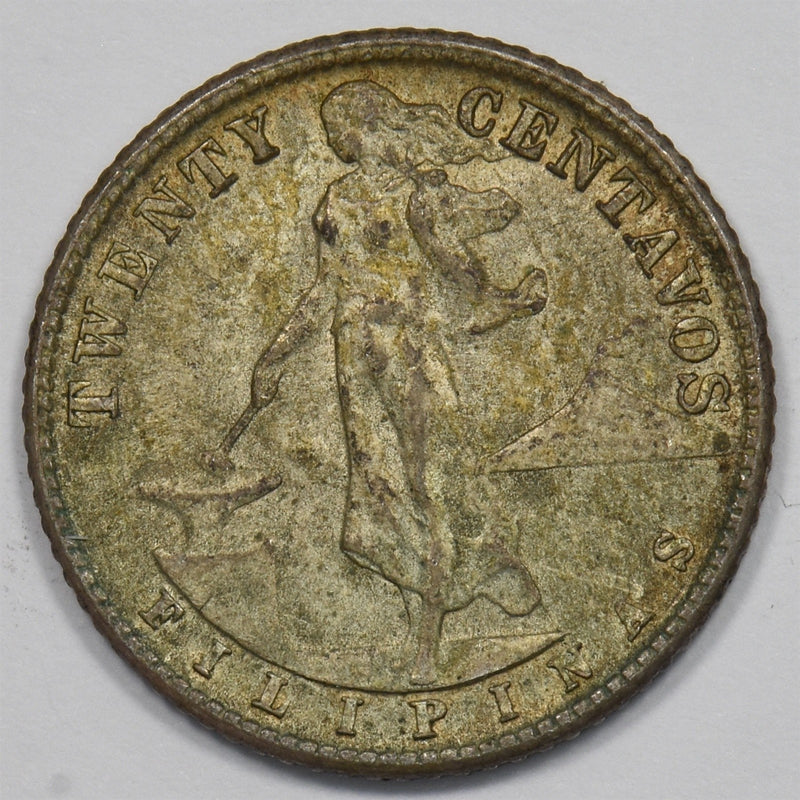 Philippines 1944-D Commonwealth 20 Centavos Silver P9026980