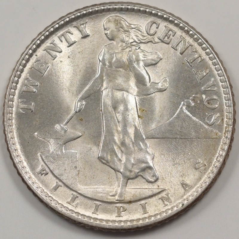Philippines 1944-D Commonwealth 20 Centavos Silver P1515180
