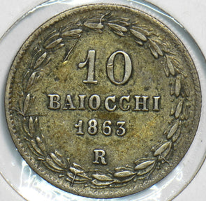 Vatican 1863 R 10 Baiocchi P490021 combine shipping1