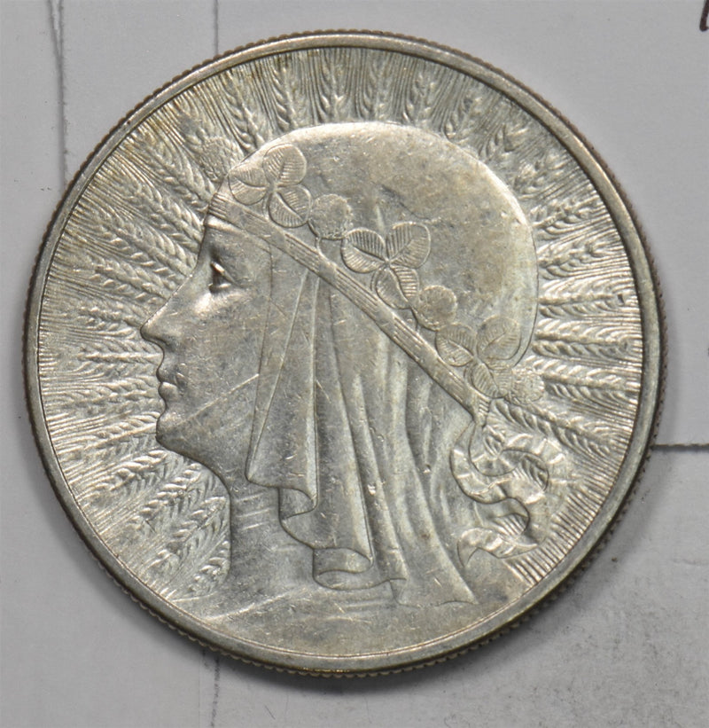 Poland 1932 10 Zlotych Silver P490425 combine shipping0