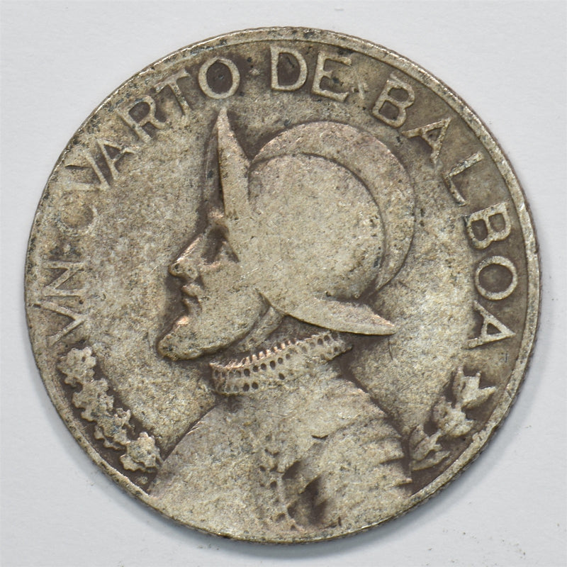 Panama 1930 Vasco Nunez 1/4 Balboa Silver P1511310