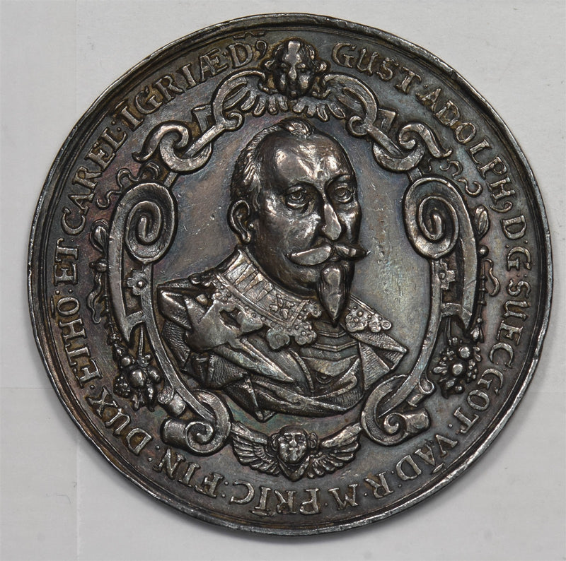 Sweden 1632 Silver Medal 18gm RN KITKATZ Gustav Adolf P490434 combine shipping0