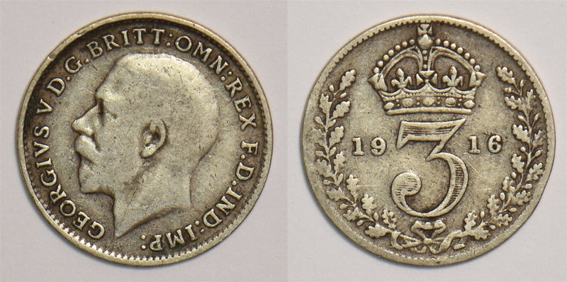Great Britain 1916 3 Pence/Threepence P190181 combine shipping0