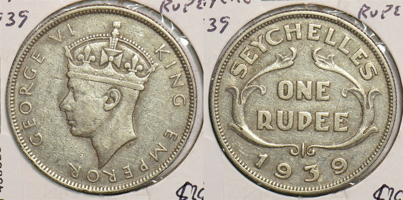Seychelles 1939 Rupee P490089 combine shipping0