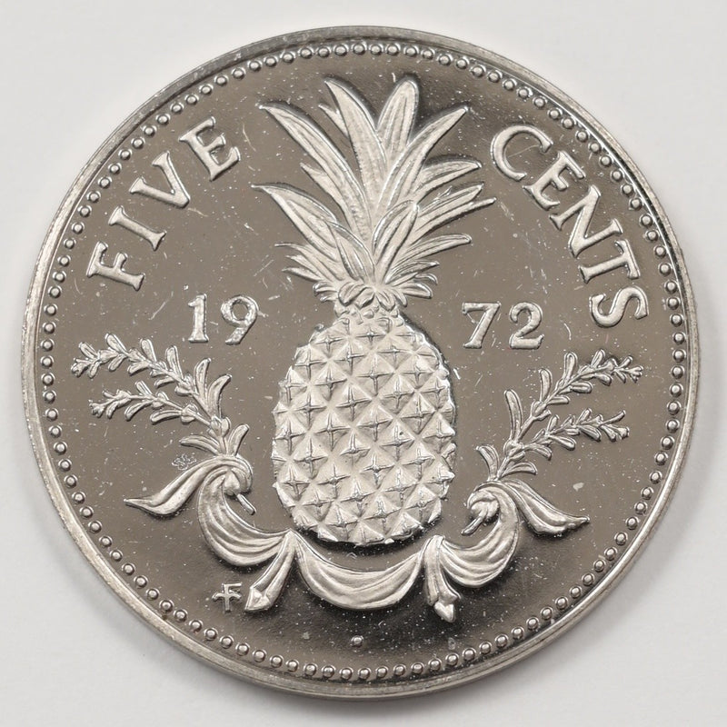 Bahamas 1972-FM Elizabeth II-Pineapple 5 Cents Proof P9040590