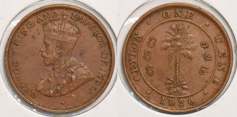 Ceylon 1926 Cent P150092 combine shipping0
