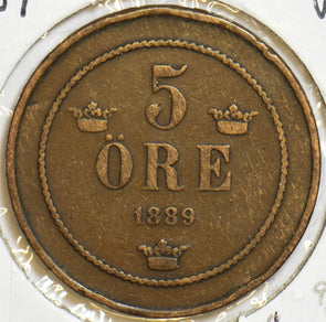 Sweden 1889 5 Ore P490075 combine shipping1