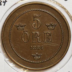 Sweden 1884 5 Ore P490058 combine shipping1