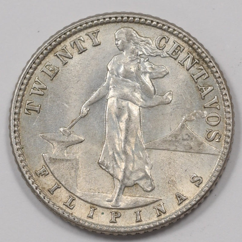Philippines 1944-D Commonwealth 20 Centavos Silver P1514300