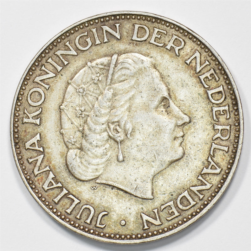 Netherlands 1961 Queen Juliana 2½ Gulden Silver P2401550