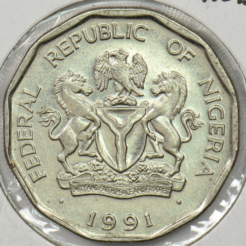 Nigeria 1991 50 Kobo P900307 combine shipping0