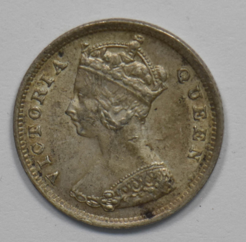Hong Kong 1901 10 Cents Silver AU/UNC Queen Victoria P490450 combine shipping0