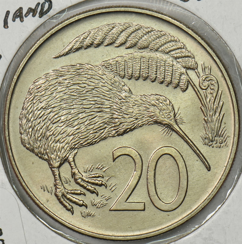 New Zealand 1969 20 Cents Kiwi Bird animal P900407 combine shipping0