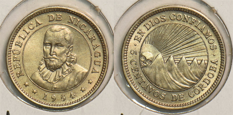 Nicaragua 1954 5 Centavos BU P290207 combine shipping0