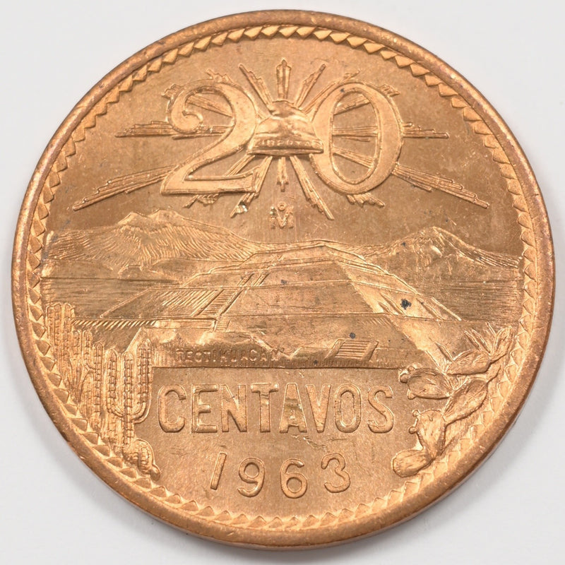 Mexico 1963-MO National Emblem 20 Centavos PY044880