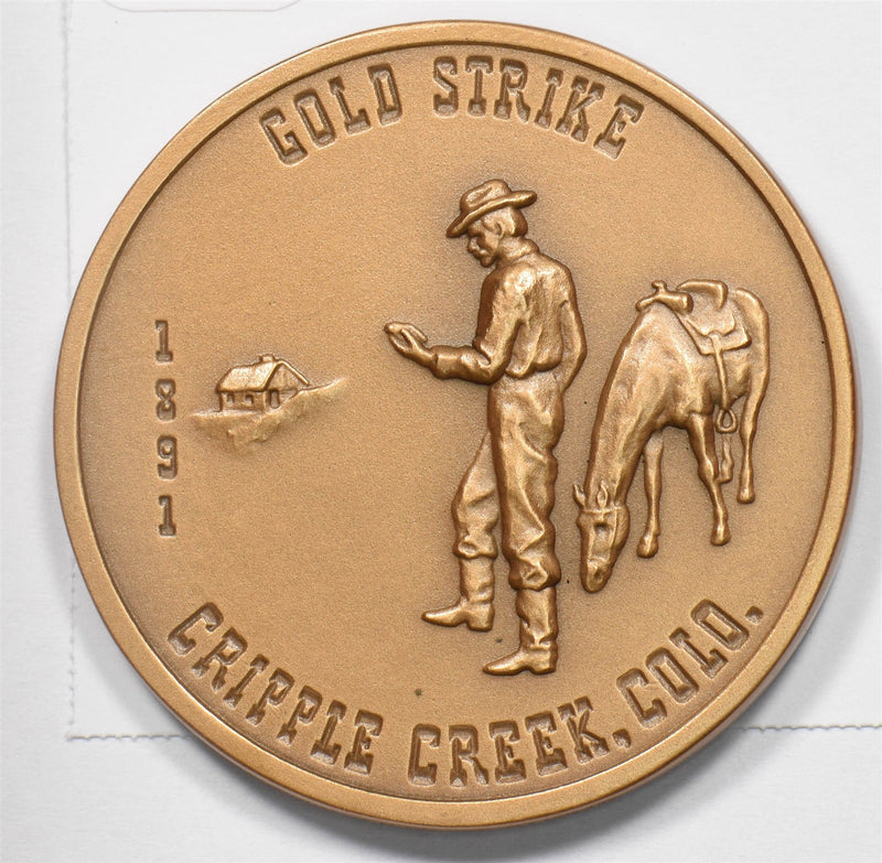1891 Cripple Creek Gold Strike Medal P9028570