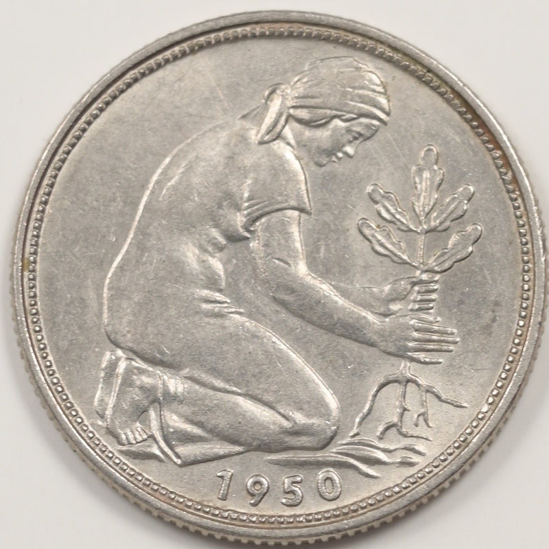 Germany 1950-D Federal republic 50 Pfennig P1515170