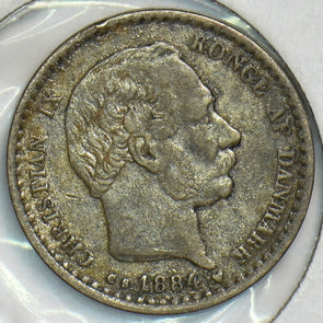 Denmark 1884 10 Ore Dolphin animal P490035 combine shipping0