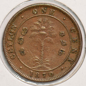 Ceylon 1870 Cent P150124 combine shipping2