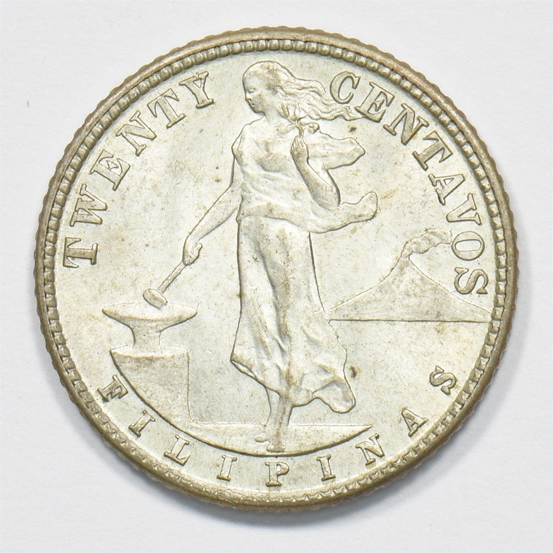 Philippines 1944-D Commonwealth 20 Centavos Silver P1911730