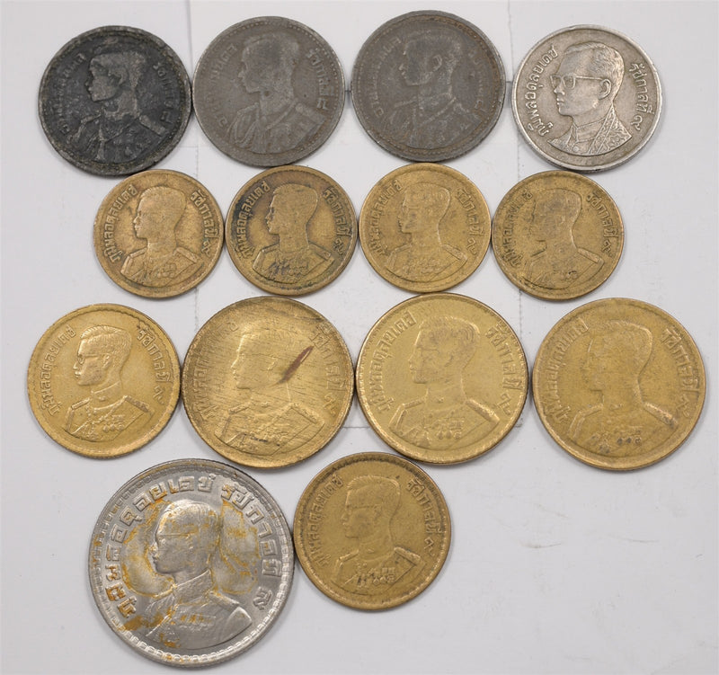1946–2016 Thailand Satang and Baht Lot of 14, P1918210