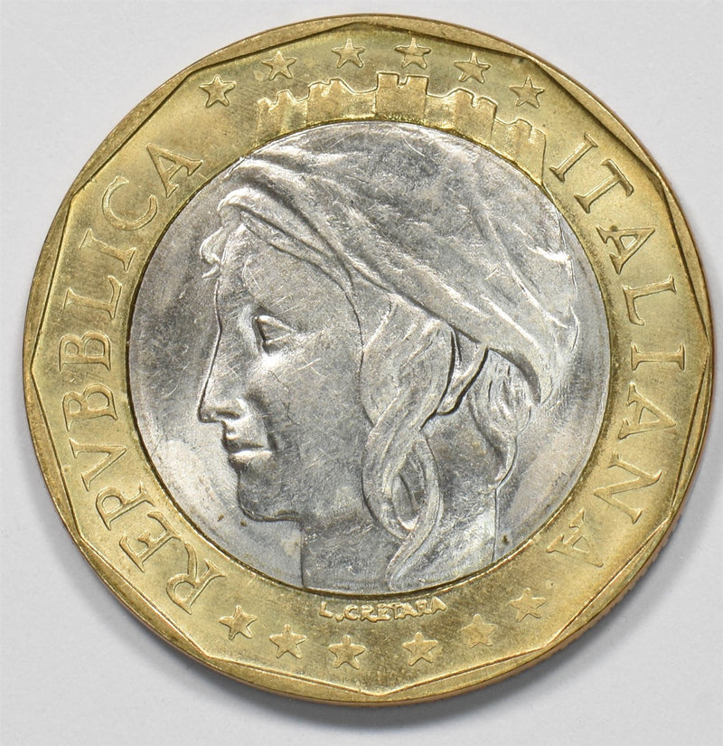 Italy 1997-R Bimetallic 1000 Lire P9028960