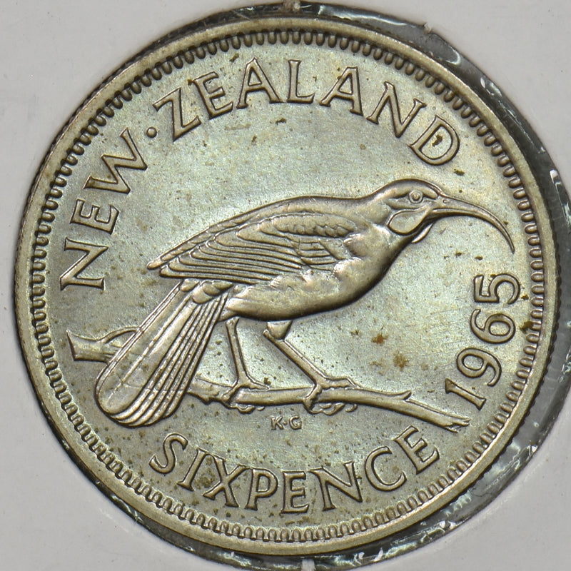 New Zealand 1965 6 Pence Huia Bird animal P900423 combine shipping0