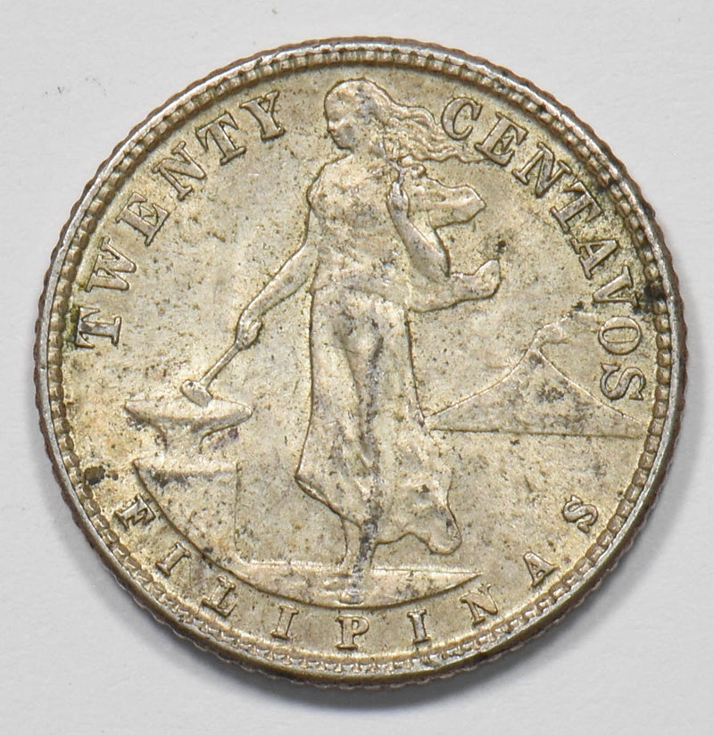 Philippines 1945 Commonwealth Twenty Centavos Silver P9028750