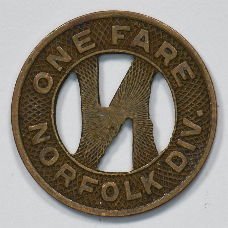 One Fare Virginia Electric & Power Co Transit Token P9031720